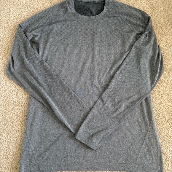 LULULEMON METAL VENT Men's Gray Long Sleeve Shirt SIZE LARGE - Picture 1 of 4